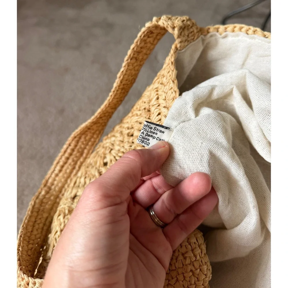 Hat Attack Straw Tote Portia Luxe Rafia Beach New